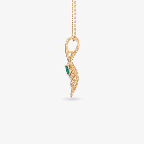 Enchanted Leaf Diamond Pendant