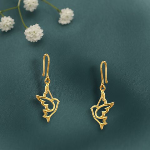 Soaring Spirit Gold Hoop Earrings