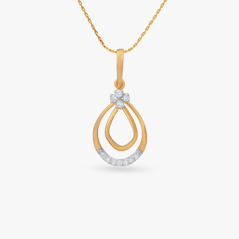 Flower Crest Diamond Pendant