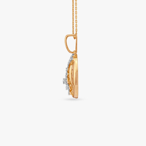 Gleaming Wave Diamond Pendant
