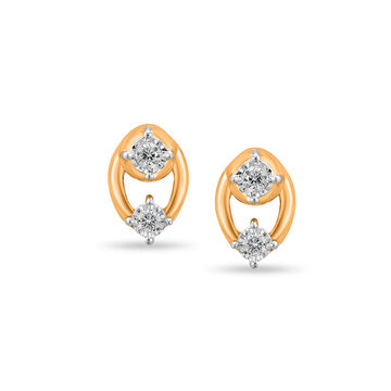 Mamma Mia 14 KT Yellow Gold Iconic  Stud Earrings for Kids