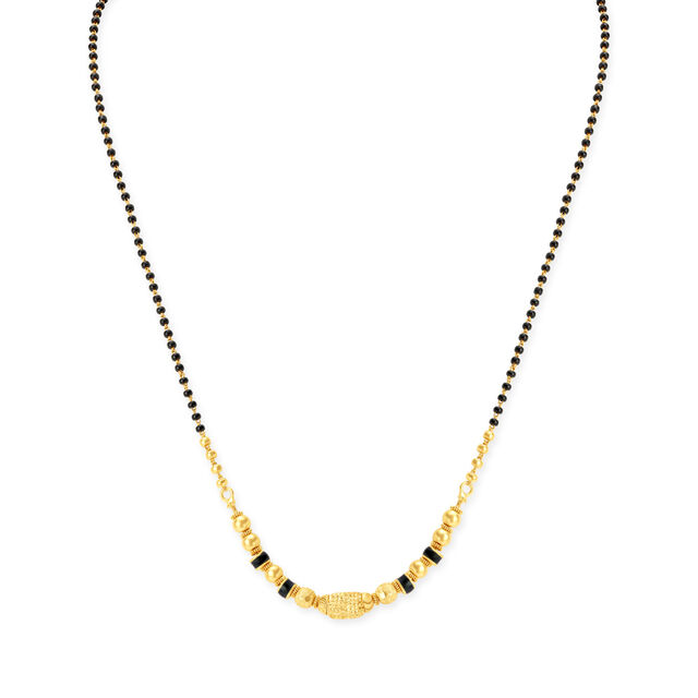 Ornate Cylindrical Mangalsutra,,hi-res image number null