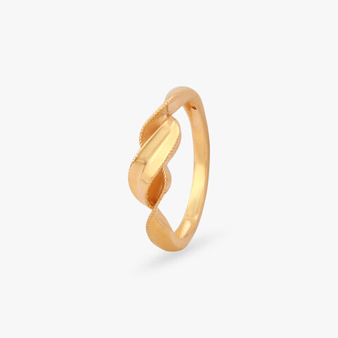 Twisted Flow Gold Ring