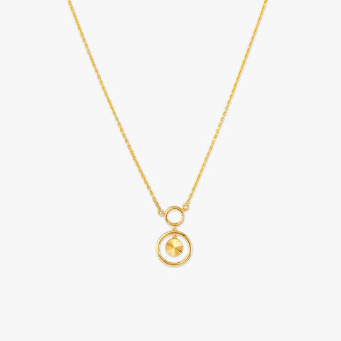 Twin Ring Gold Necklace