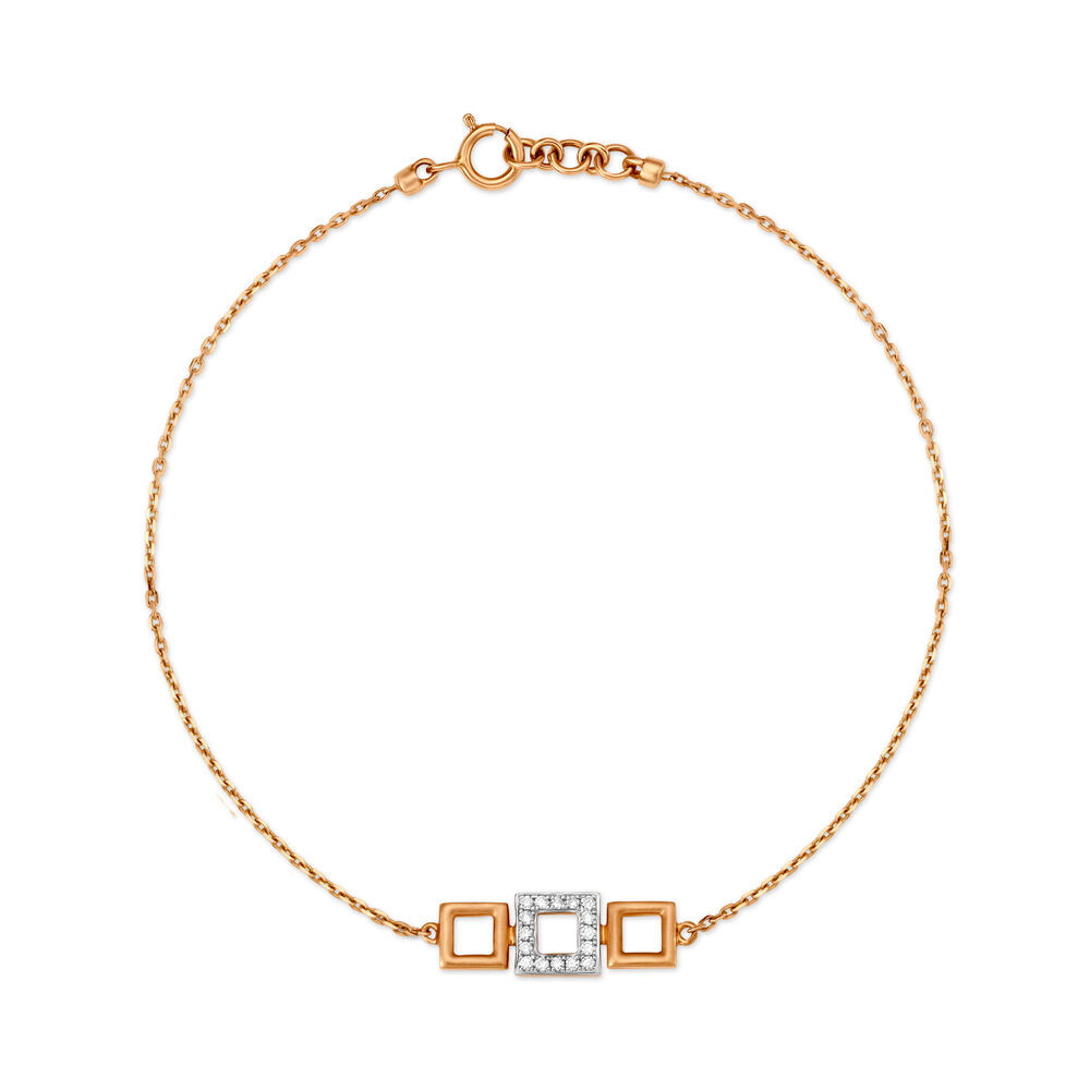 14KT Rose Gold Diamond Bracelet