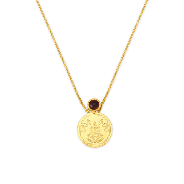 Goddess Lakshmiji Coin Pendant with Chain,,hi-res image number null