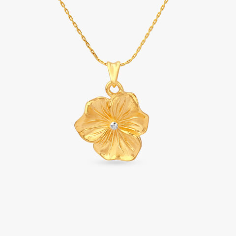 Radiant Flower Gold Pendant