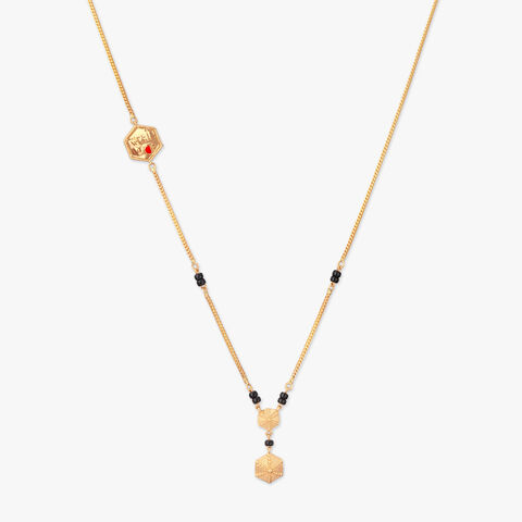 Radiant Blocks Gold Mangalsutra