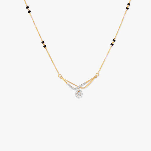 Swaying Petal Diamond Mangalsutra
