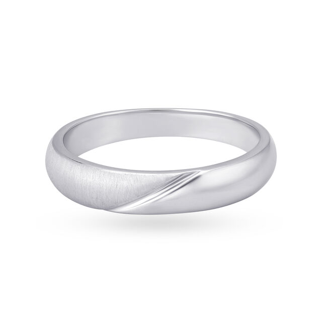 Subtle Platinum Finger Band,,hi-res image number null
