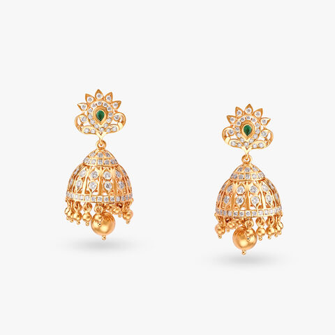 Regal Diamond Jhumka Earrings
