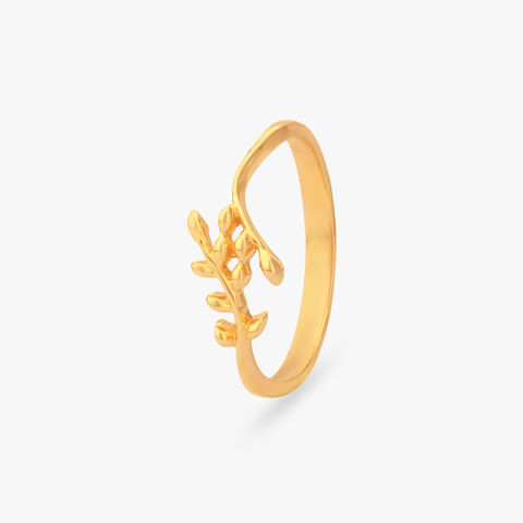 Olive Branch Gold Finger Ring