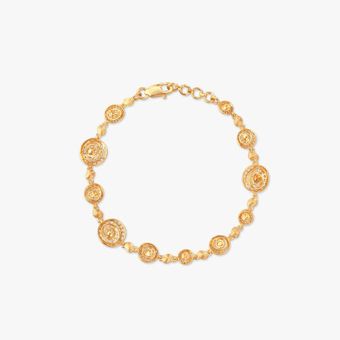Whirl Charm Gold Bracelet