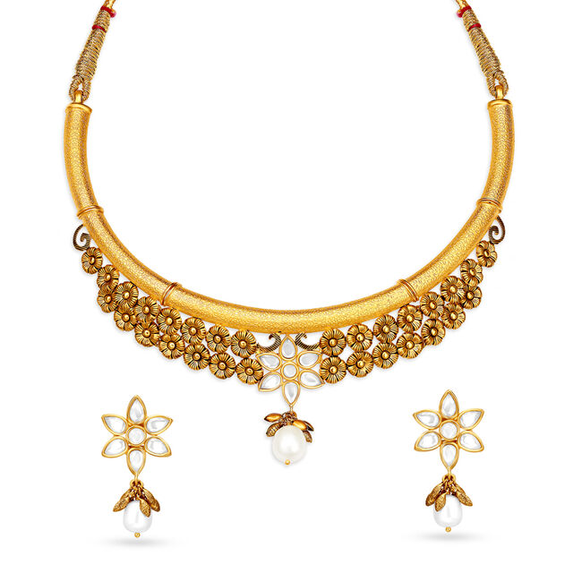Radiant Floral Necklace Set,,hi-res image number null