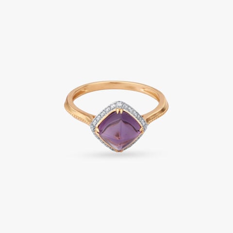 Violet Aura Diamond Ring