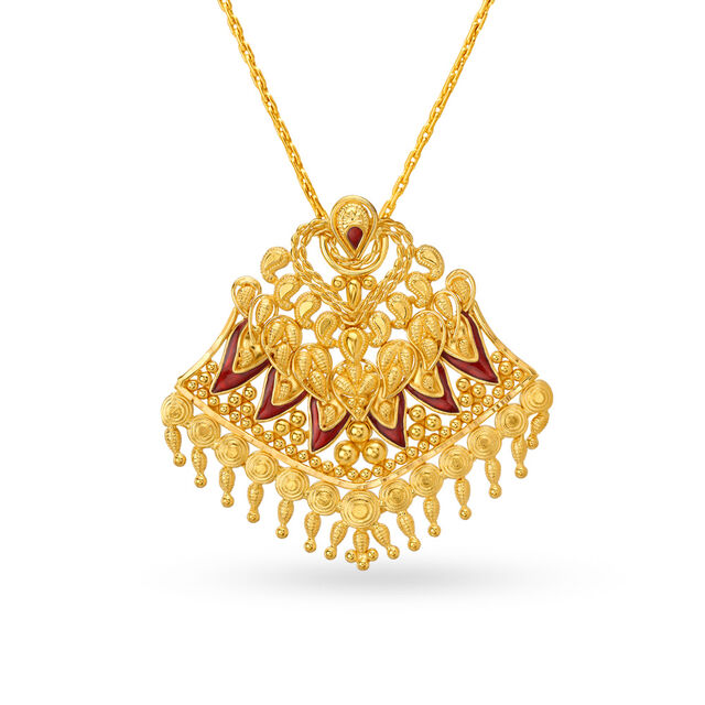 Shay Pendant in 22 Karat Yellow Gold,,hi-res image number null