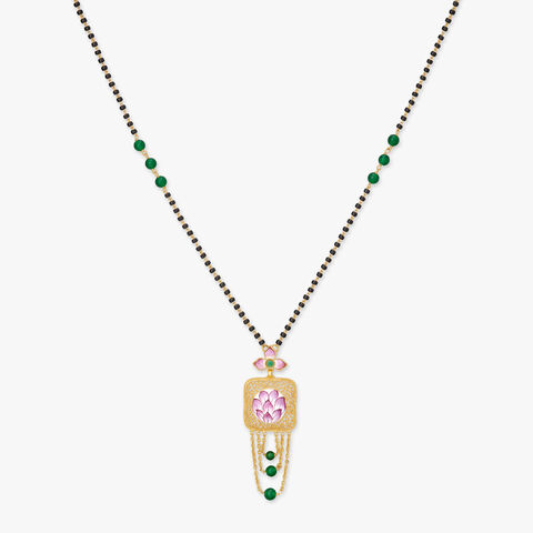 Lotus Cascade Gold Mangalsutra