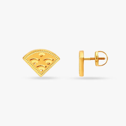 Hitched Triangular Stud Earrings