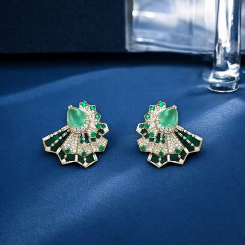 Mosaic Radiance Diamond Stud Earrings