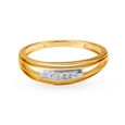 Minimalist 18 Karat Yellow And White Gold And Diamond Ring,,hi-res image number null