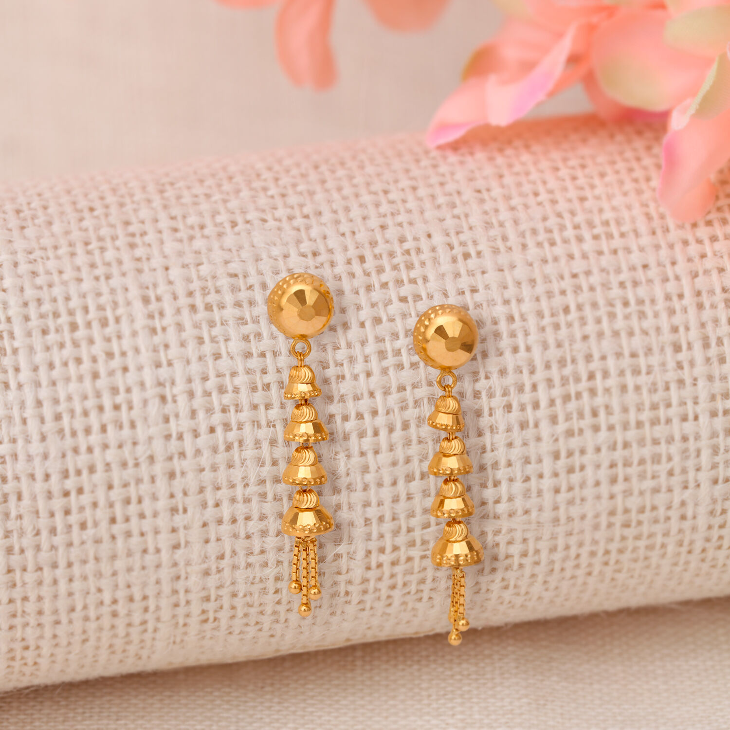 Gold long earrings clearance images