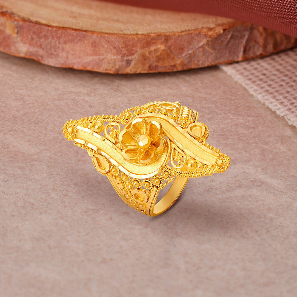 Gold Bridal Ring Design - South India Jewels | Gold ring designs, Gold  cocktail ring, Gold rings fashion