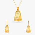 Clean Pendant and Earrings Set,,hi-res image number null