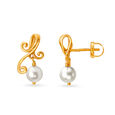 Precious Pearly Drop Stud Earrings,,hi-res image number null