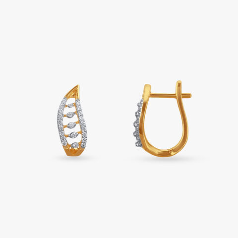 Effortless Glam Diamond Hoop Earrings