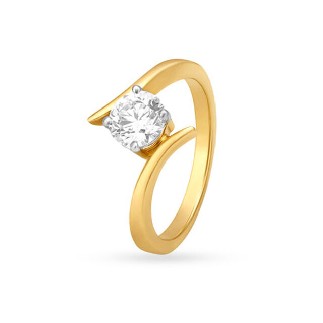 Elegant Slender Solitaire Ring