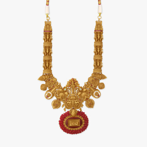 Sri Lakshmi Temple Grandeur Necklace Set