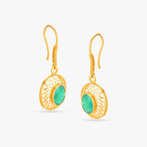 Hypnotic Emerald Hoop Earrings