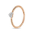 14 KT Rose Gold Heart Shaped Diamond Ring,,hi-res image number null