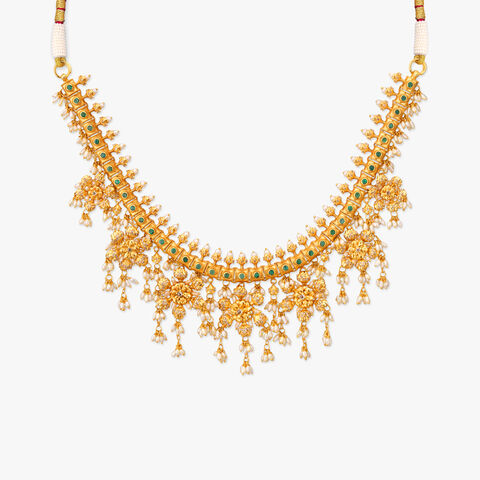Floral Guttapusalu Gold Haaram Set
