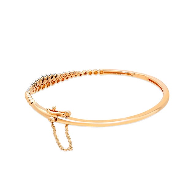 14 KT Yellow Gold Classy Beaded Bangle,,hi-res image number null