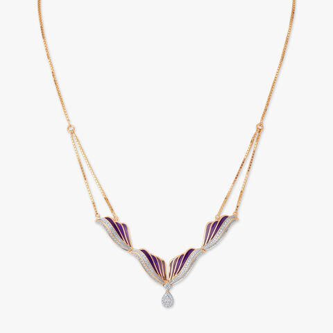 Wing Crest Diamond Necklace
