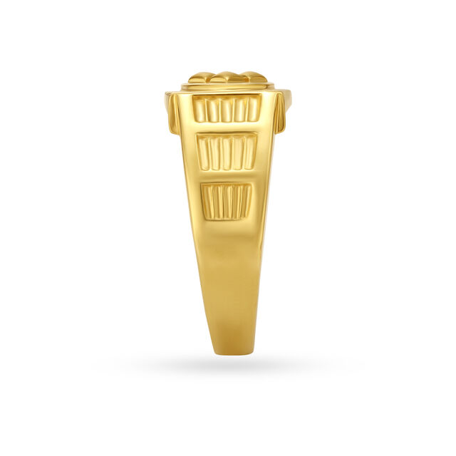 Square And Rhombus Gold Finger Ring For Men,,hi-res image number null