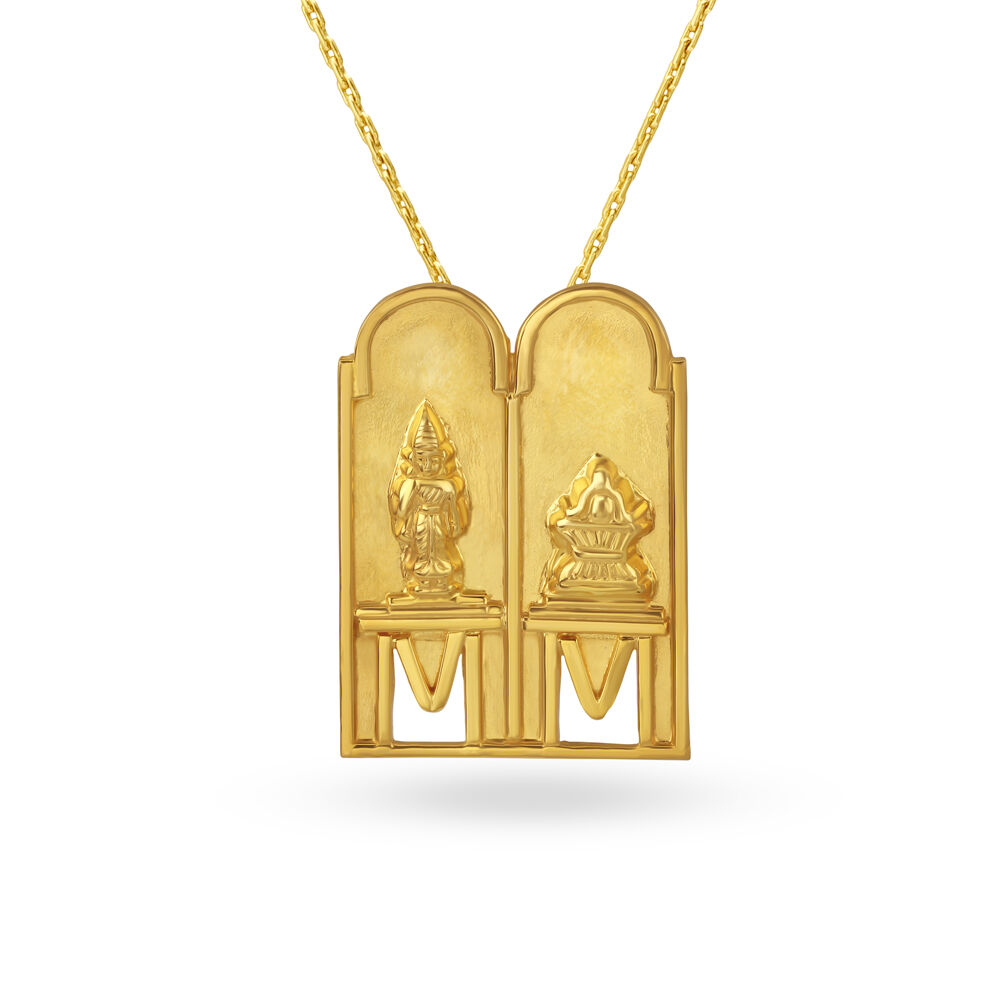 Ethnic Temple Gold Thali Pendant