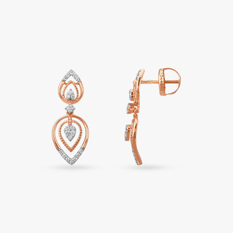 Droplet Glimmer Diamond Drop Earrings