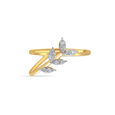 14 KT Yellow Gold Summer Shade Diamond Finger Ring,,hi-res image number null