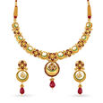 Captivating Gold Necklace Set,,hi-res image number null