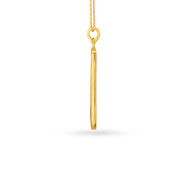 Attractive Laser Cut Gold Pendant For Men,,hi-res image number null