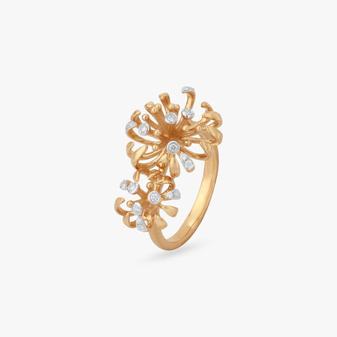Twin Blossom Diamond Ring
