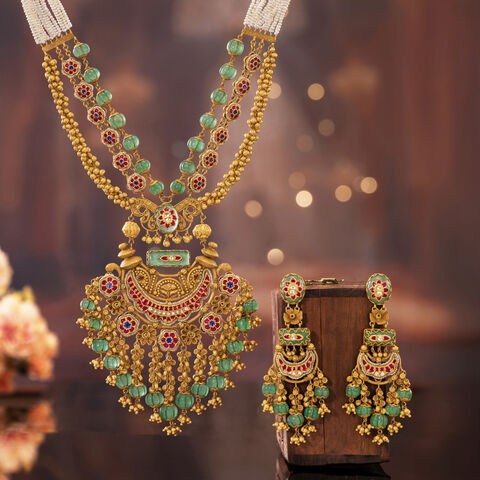 Statement Splendour Gold Necklace Set