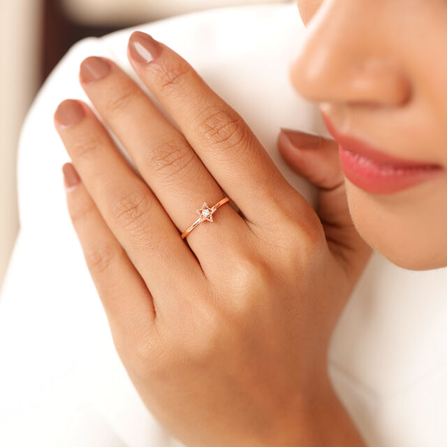 rose gold finger ring gold for female