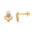 Charming Diamond and Rose Gold Stud Earrings,,hi-res image number null