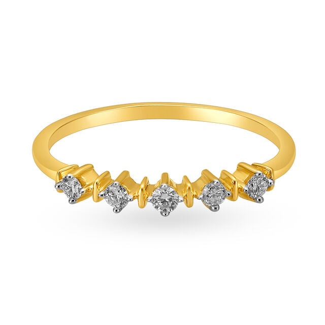 Subtle Five Stone Diamond Finger Ring,,hi-res image number null