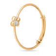 Mamma Mia 14 KT Yellow Gold Little Feet  Bangle for Kids,,hi-res image number null