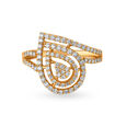 Elaborate 18 Karat Rose Gold And Diamond Finger Ring,,hi-res image number null