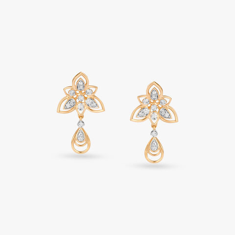 Bloom Cascade Diamond Drop Earrings